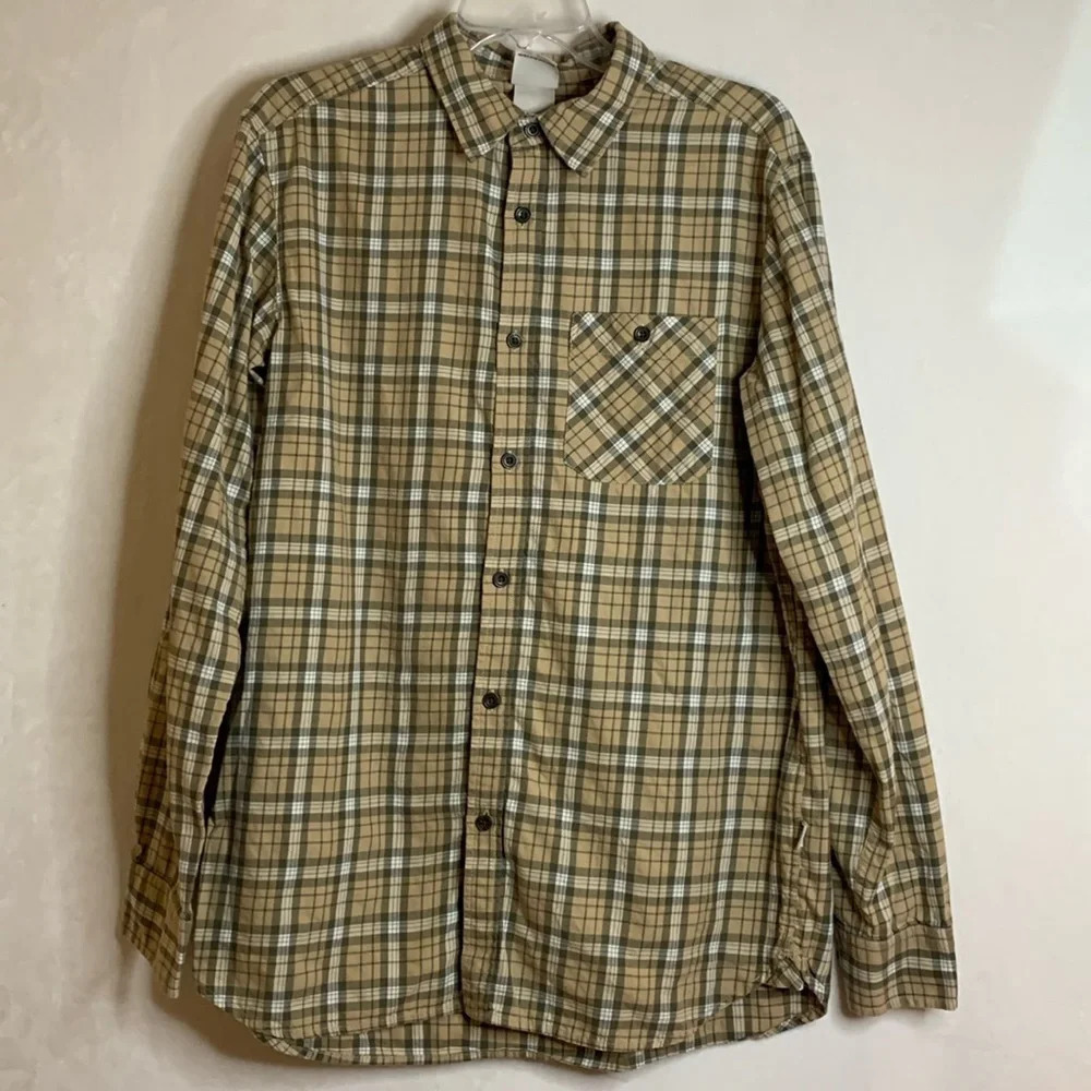 The North Face Long Sleeve Button Up Men’s Plaid Shirt Size Large
